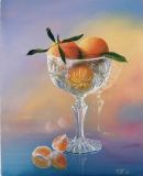 Tangerines in a crystal vase