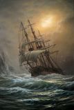 Ship in a storm