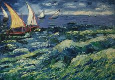 Copy of van Gogh's Boats at Sainte-Marie