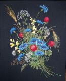 Bouquet of cornflowers and clover