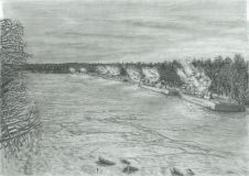 Trueno de enero. Los destructores de la flota báltica disparan contra las posiciones de las fuerzas alemanas el 14 de enero de 1944.